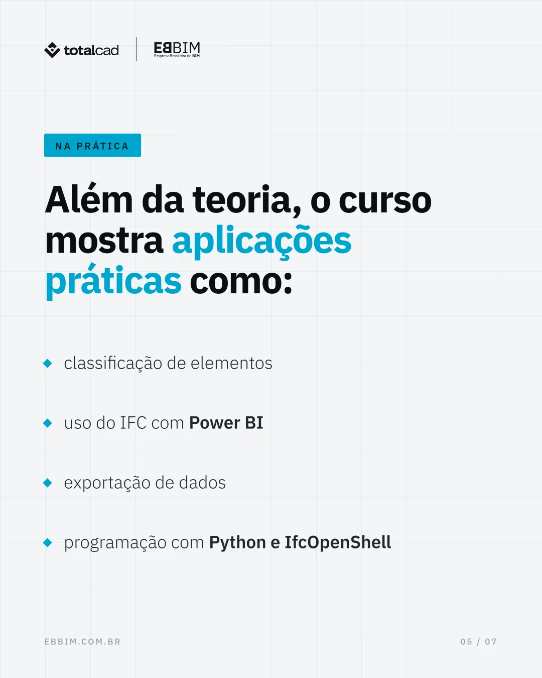 EBBIM — carrossel Curso IFC: A EBBIM está de volta