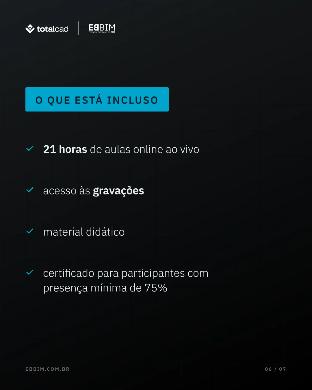 EBBIM — carrossel Curso IFC: A EBBIM está de volta