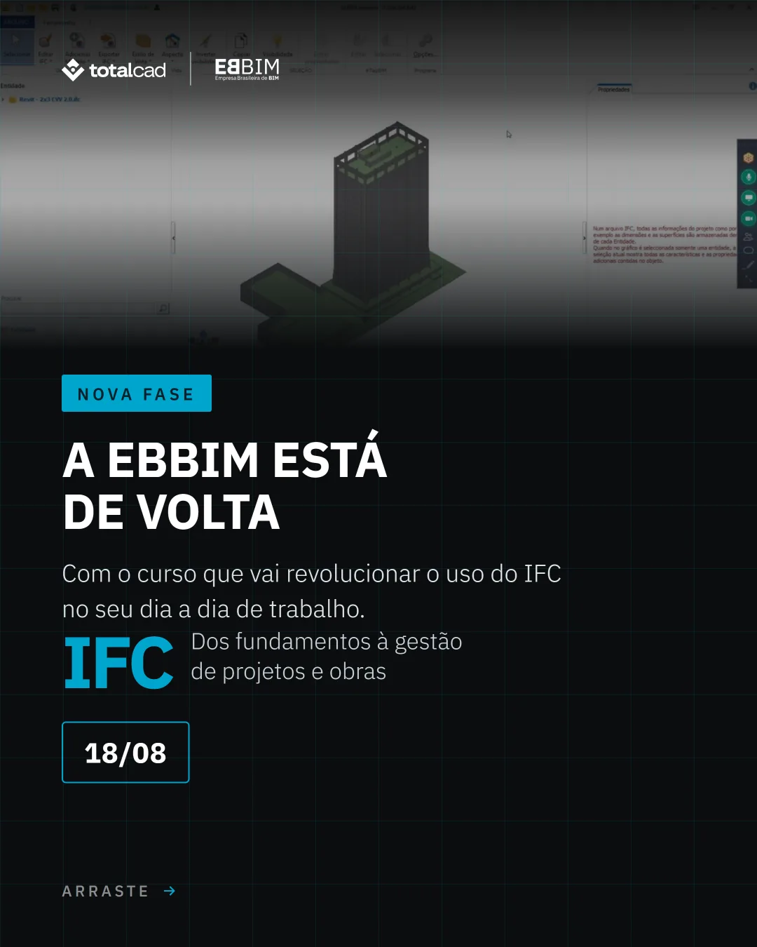 EBBIM — carrossel Curso IFC: O IFC não termina no botão exportar