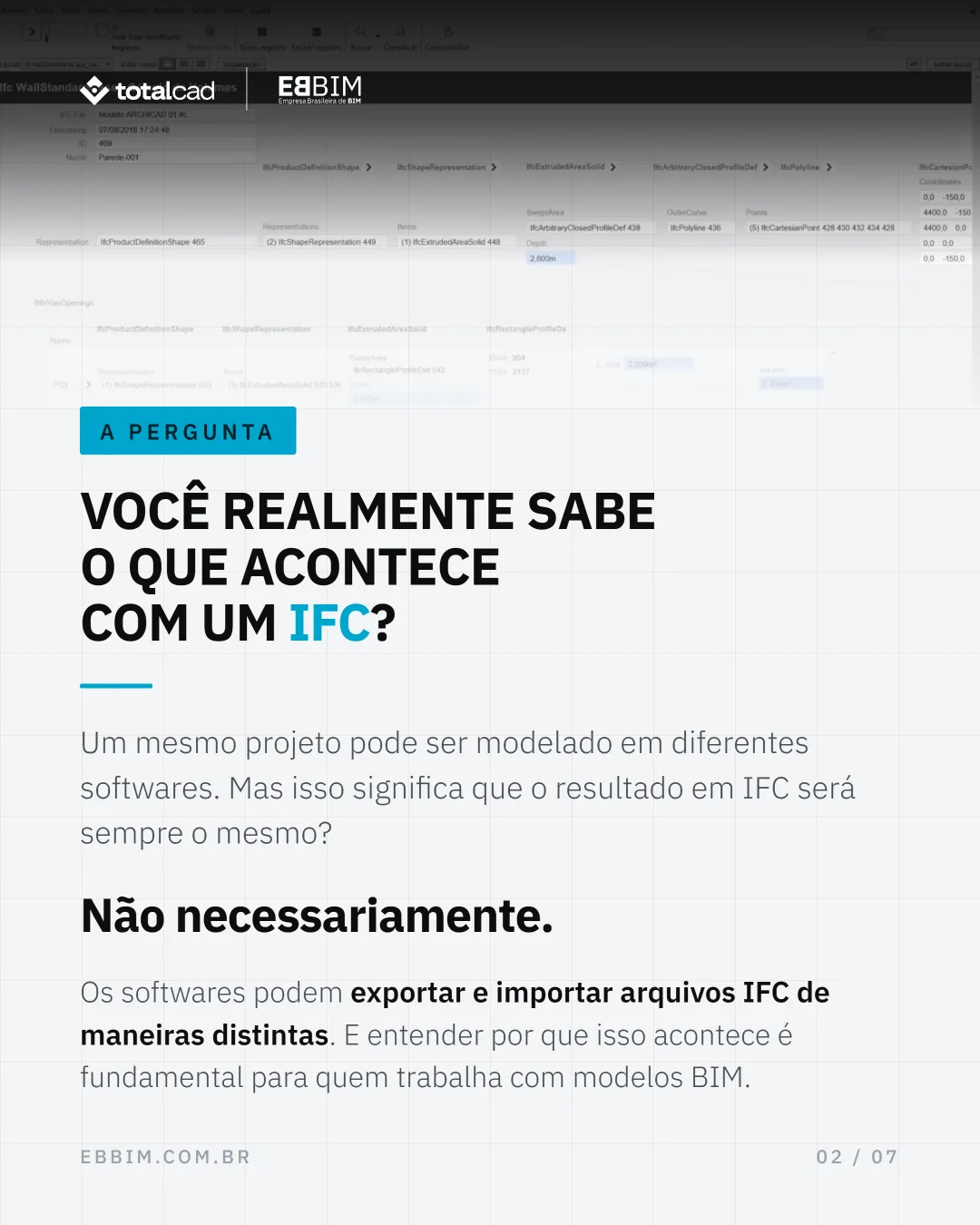EBBIM — carrossel Curso IFC: O IFC não termina no botão exportar