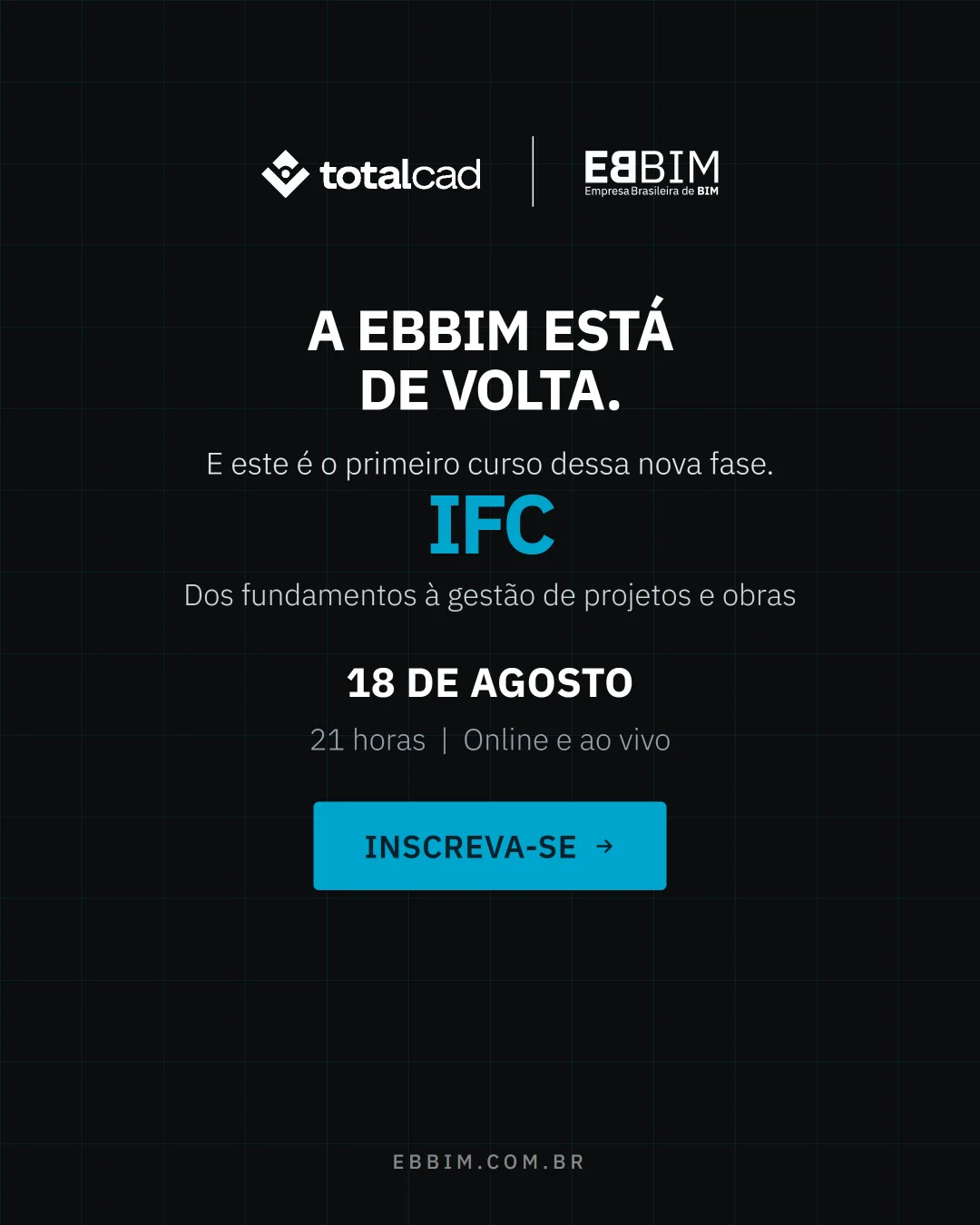 EBBIM — carrossel Curso IFC: O IFC não termina no botão exportar