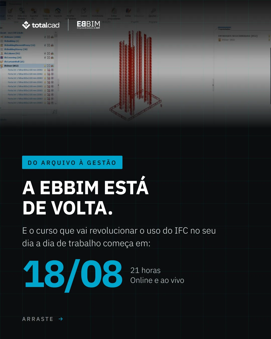 EBBIM — carrossel Curso IFC: Do arquivo à gestão