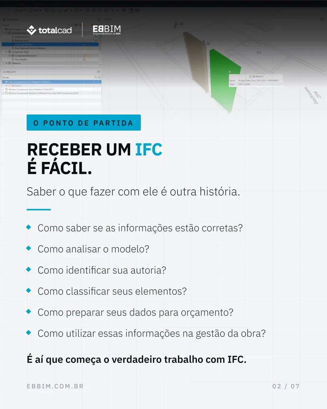 EBBIM — carrossel Curso IFC: Do arquivo à gestão