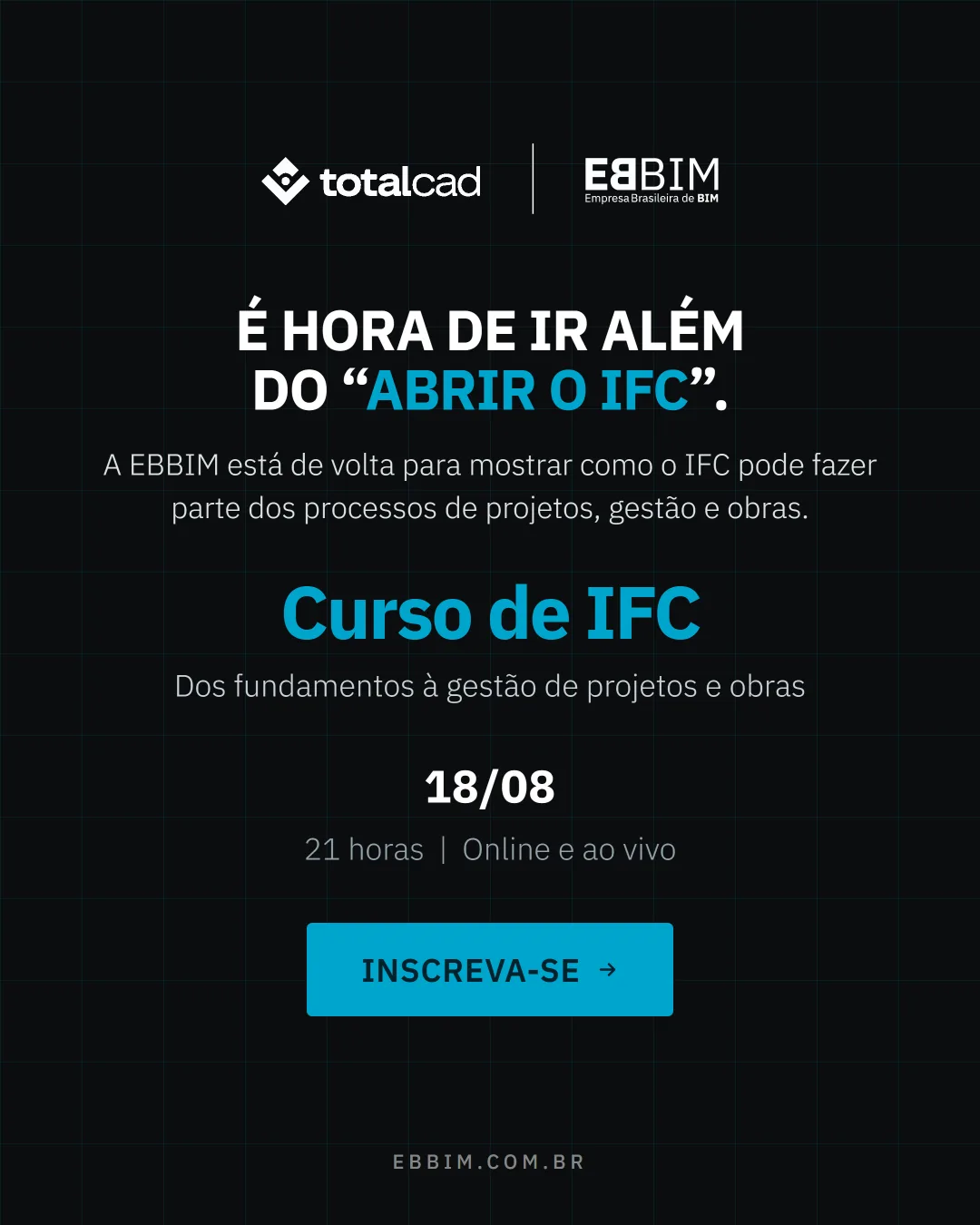 EBBIM — carrossel Curso IFC: Do arquivo à gestão