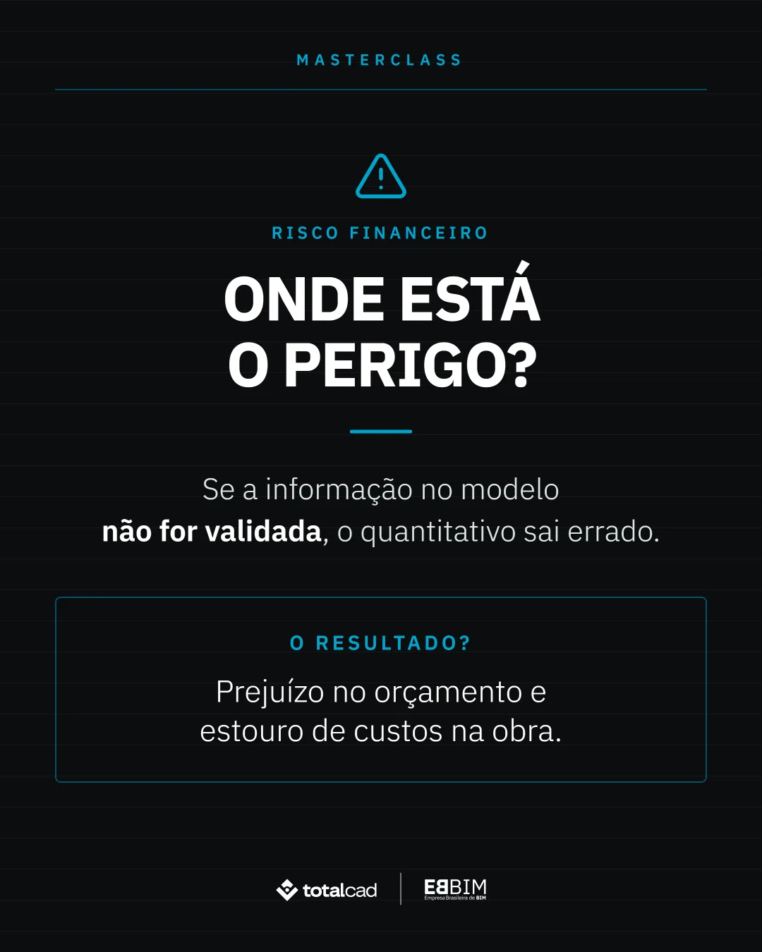 EBBIM — carrossel Masterclass de quantitativos em BIM