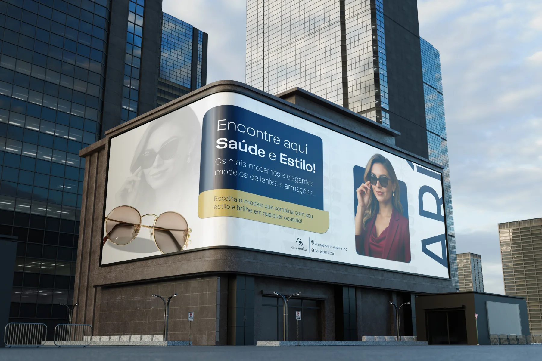 Ótica Marília — identidade visual premium