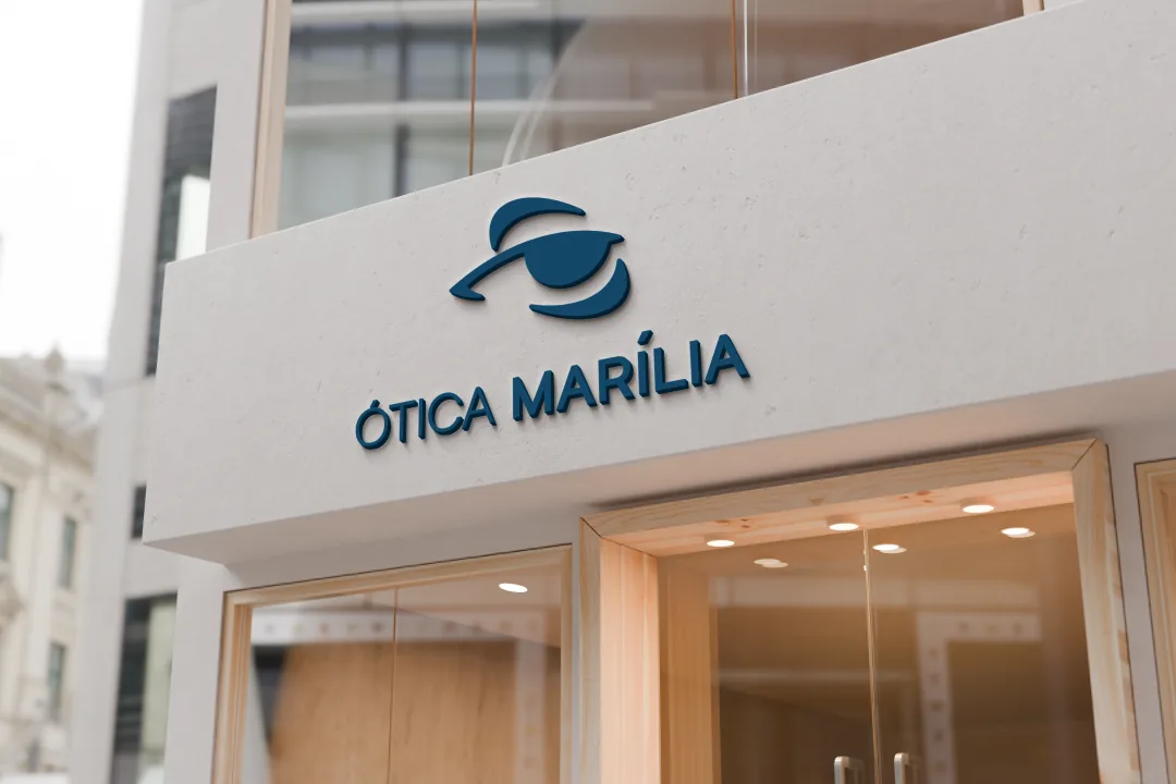 Ótica Marília — identidade visual premium