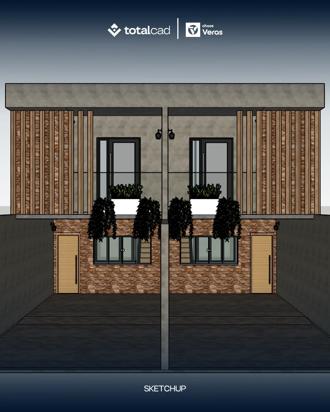 Chaos Veras — modelo no SketchUp