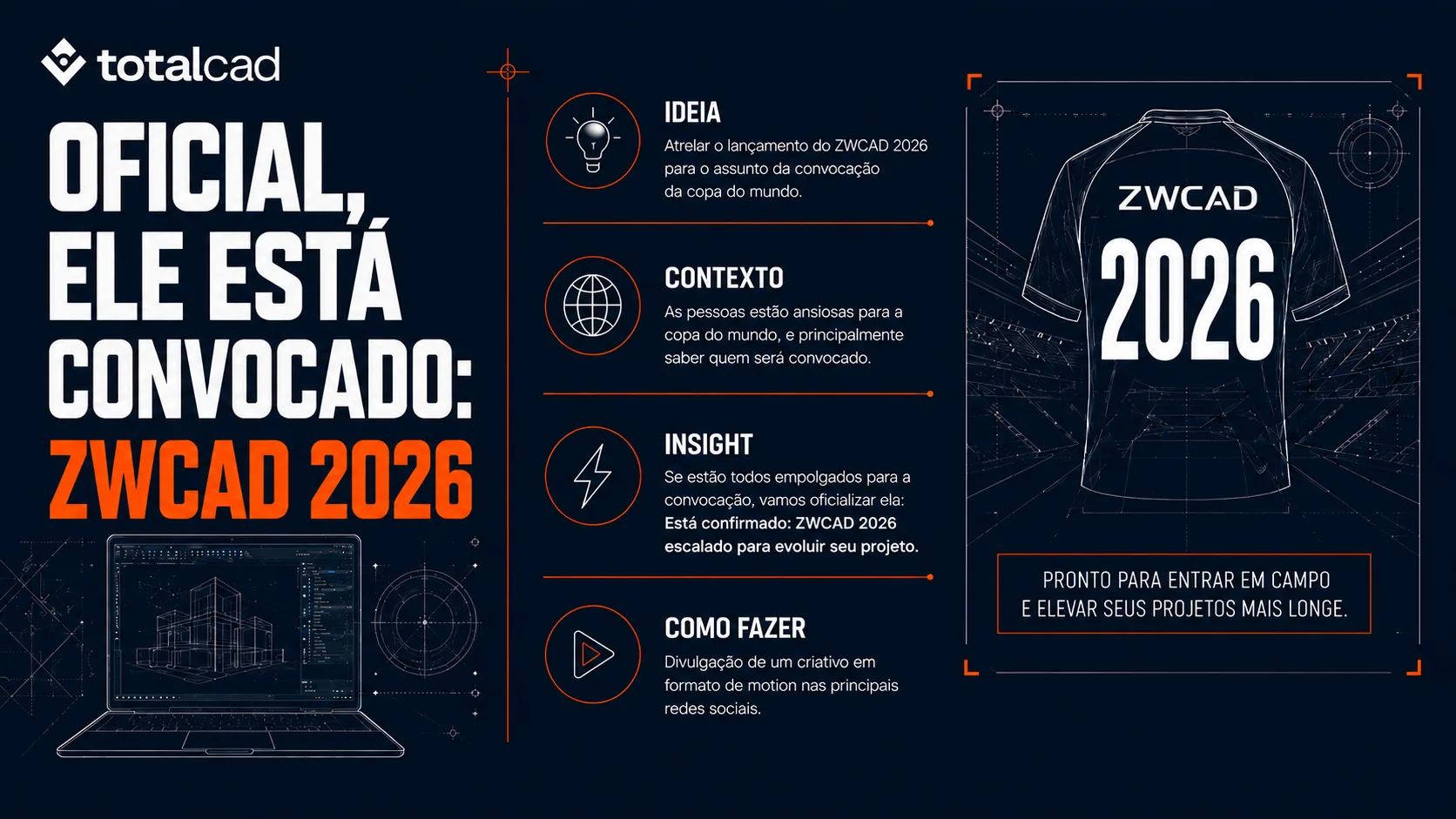 ZWCAD Convocação — board de conceito da campanha